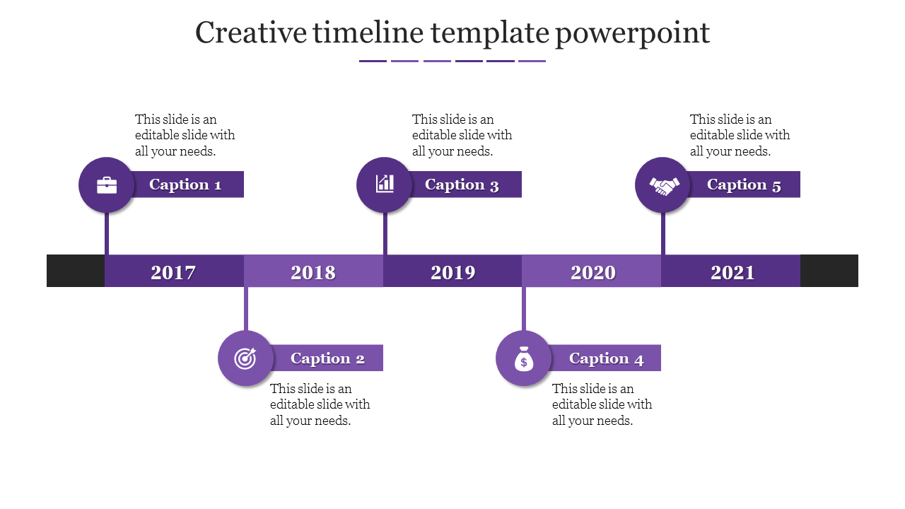 Free - Creative Timeline Template PowerPoint Slide Templates